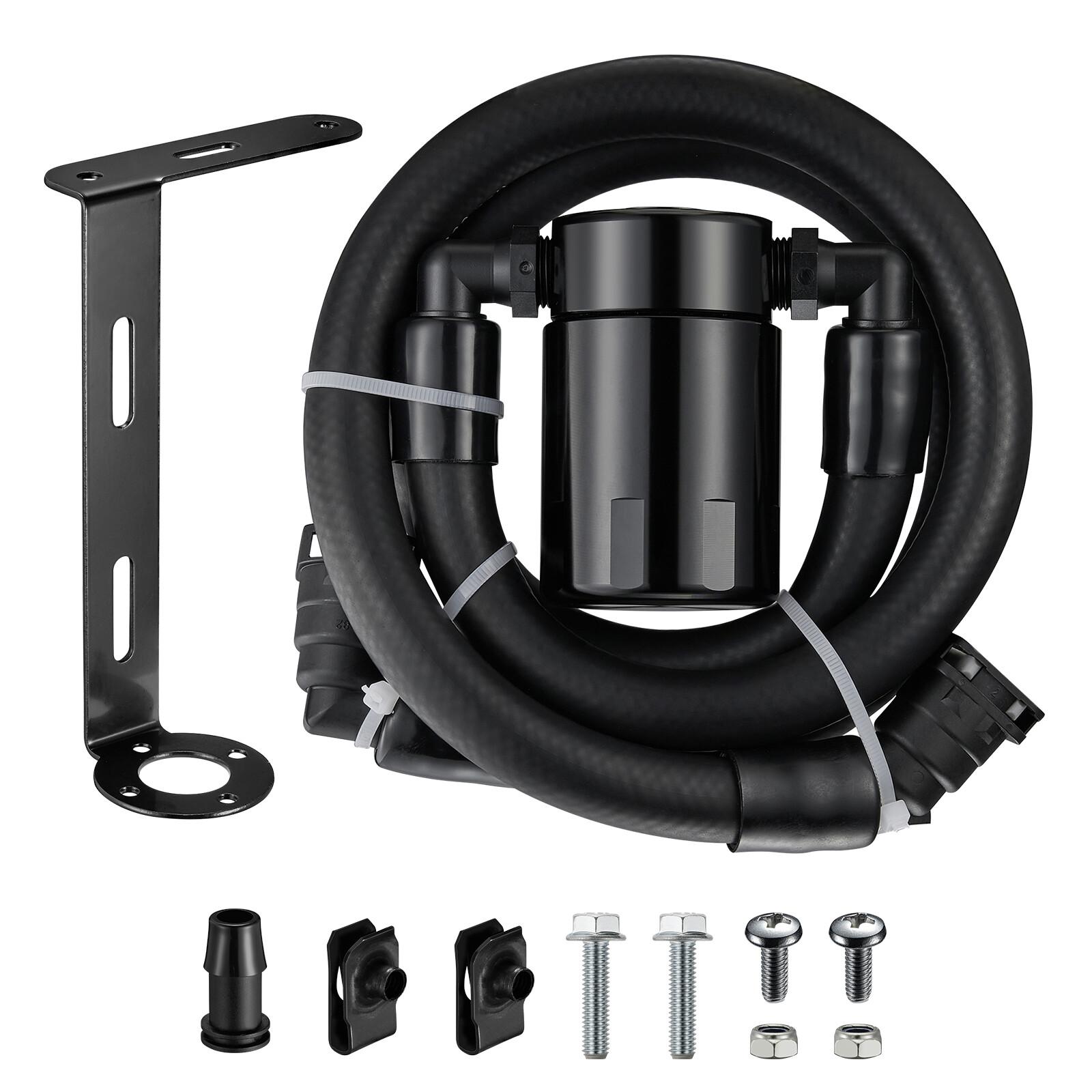 Black Oil Catch Can Oil Separator for Ford F150 2.7L 5.0L Raptor Ecoboost 3.5L