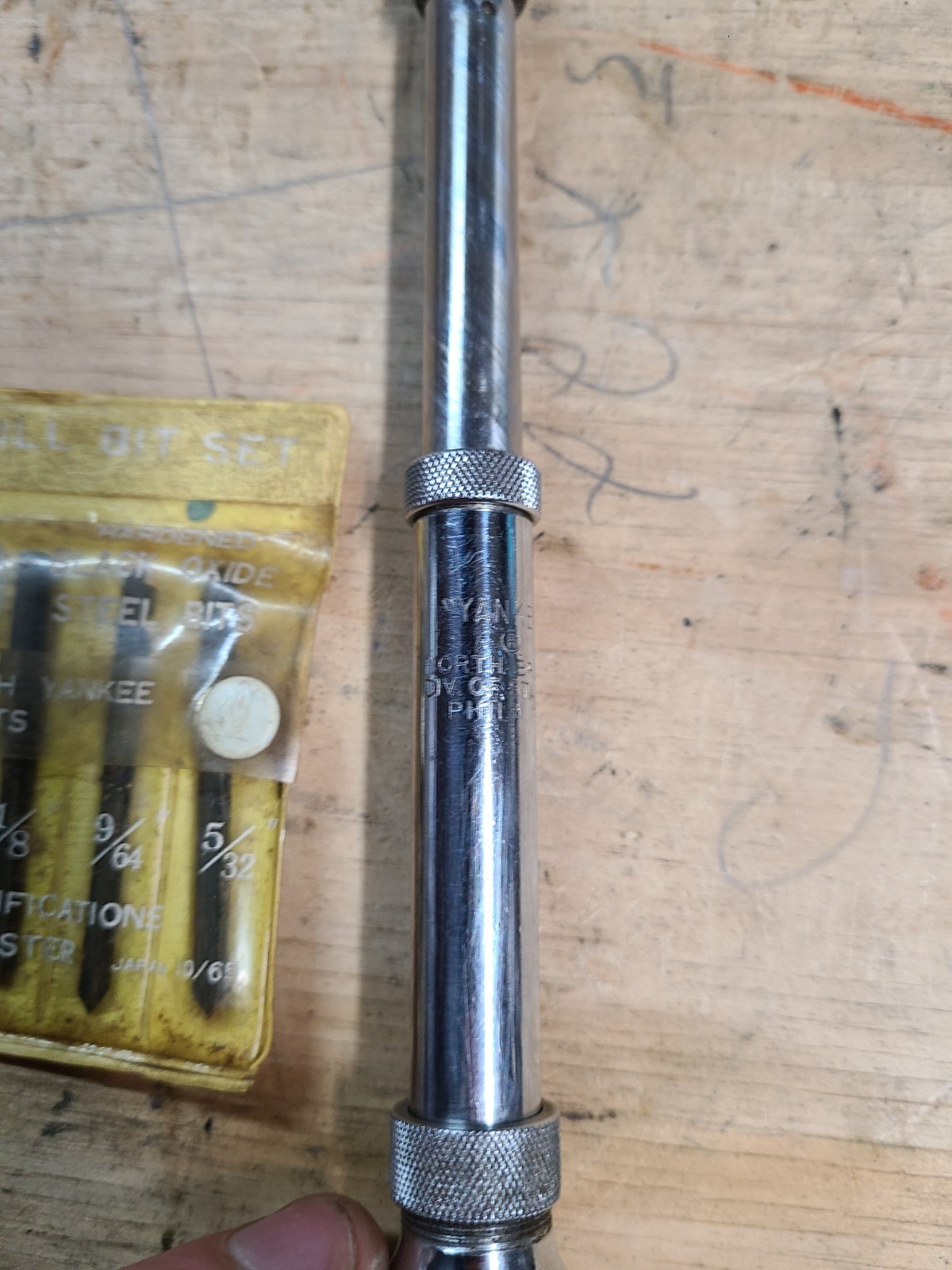 North Bros YANKEE No. 41 Push Drill w/ Bits Some NOS USA Stanley Vintage