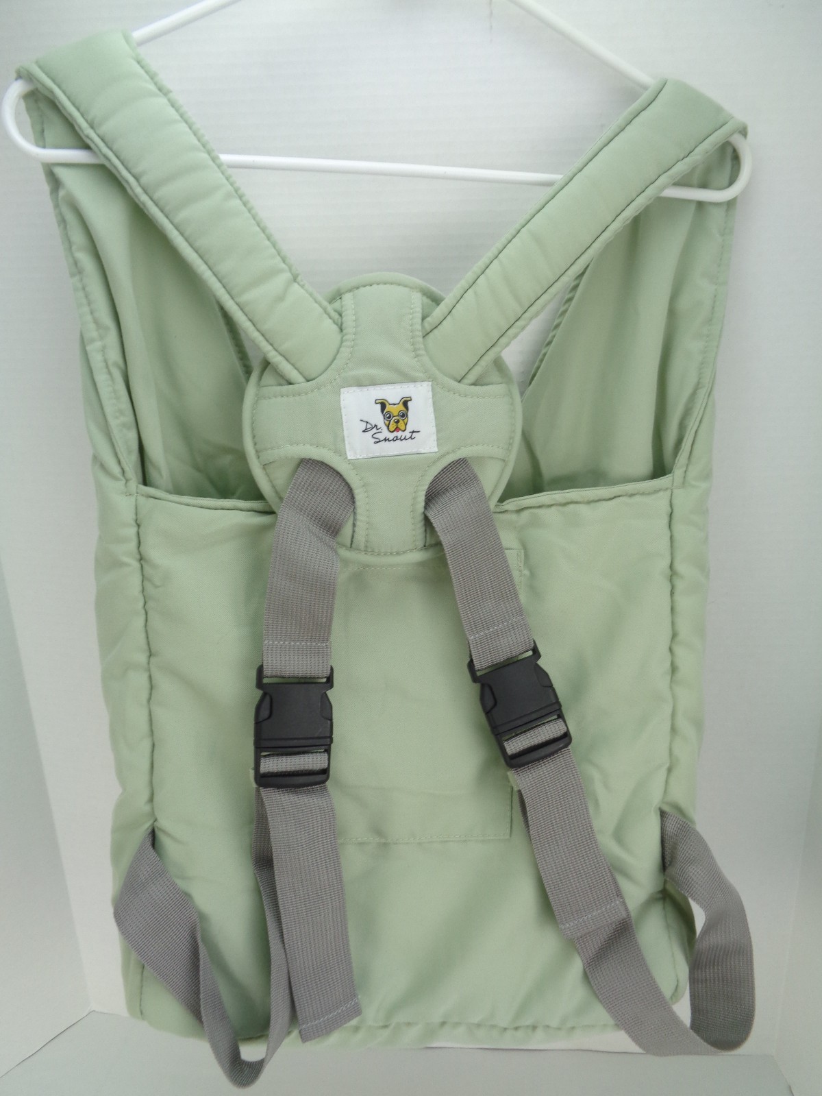 Dr. Snout Dog Sling Carrier Light Green 0-15 lb DSC001 Adjustable Front Pouch