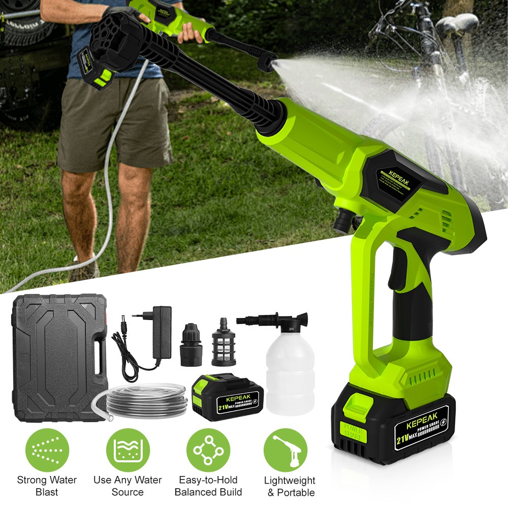 Cordless High Pressure Car Washer Portable Wash Cleaner Machine Water Gun 21V