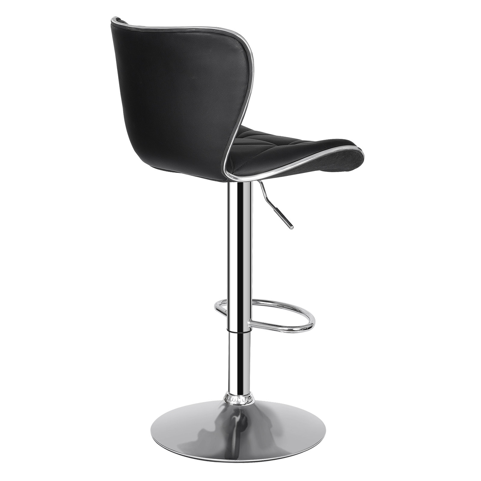 Set of 4 Swivel Bar Stools w/Shell Back Ajustable Height Footrest Design Home