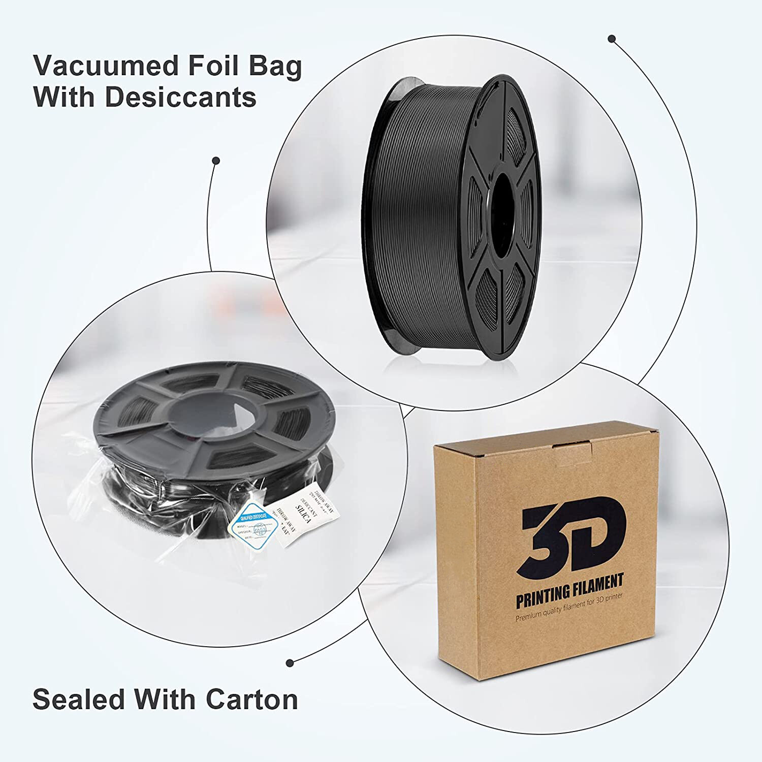 JAYO 10Rolls 1.75mm Filament 3D Printer PLA PLA+ SILK PETG 1.1KG Low Shrinkage