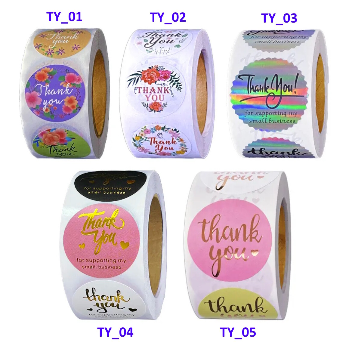 1.5 inch Thank You Stickers Thank You For Supporting My Small Business Stickers