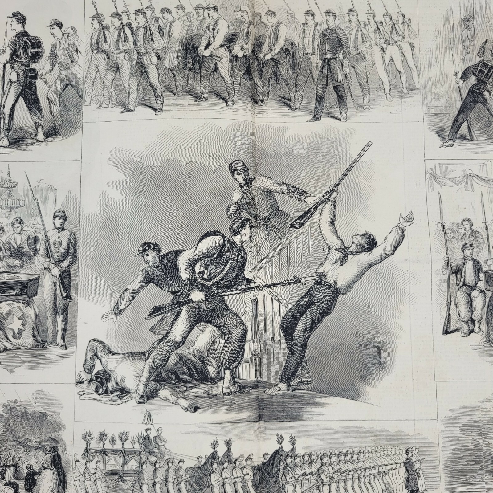 Assassination of Colonel E. Ellsworth 1861 hard-to-find antique print!