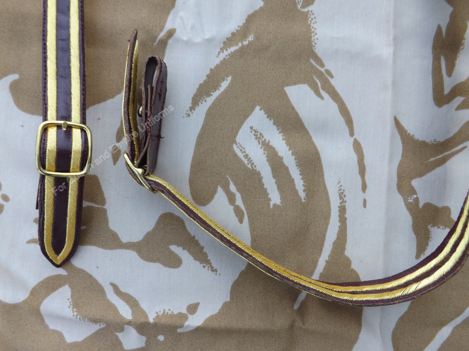 Repro Victorian Royal Engineer Officer Sword Belt. Large size.