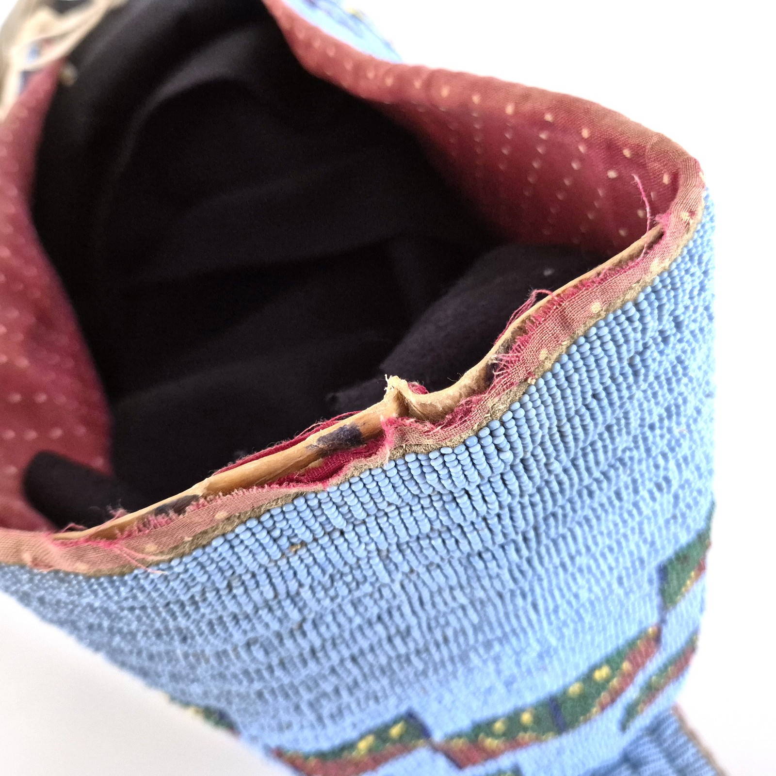 Antique Sioux (Dakota/ Lakota) Beaded Soft Baby Carrier/ Cradle, circa 1880.