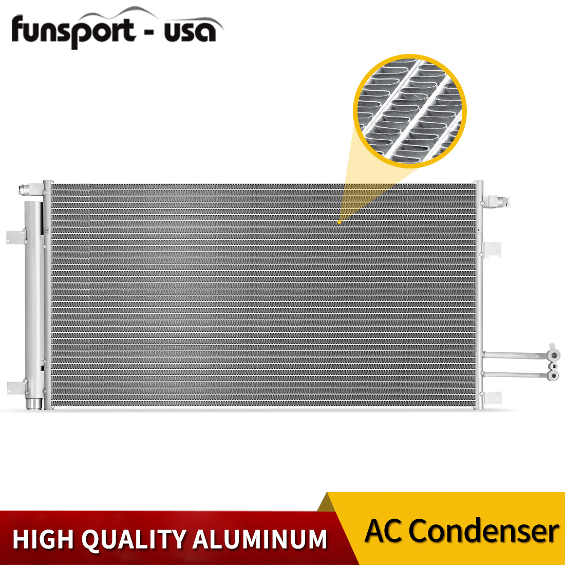 AC Condenser for 14-18 Chevy GMC Silverado Sierra 1500 15-20 Yukon Tahoe 5.3 6.2