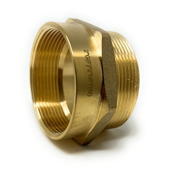 G Thread (Metric BSPP) Female to NPT Male Adapter - Lead-Free (2" x 2")