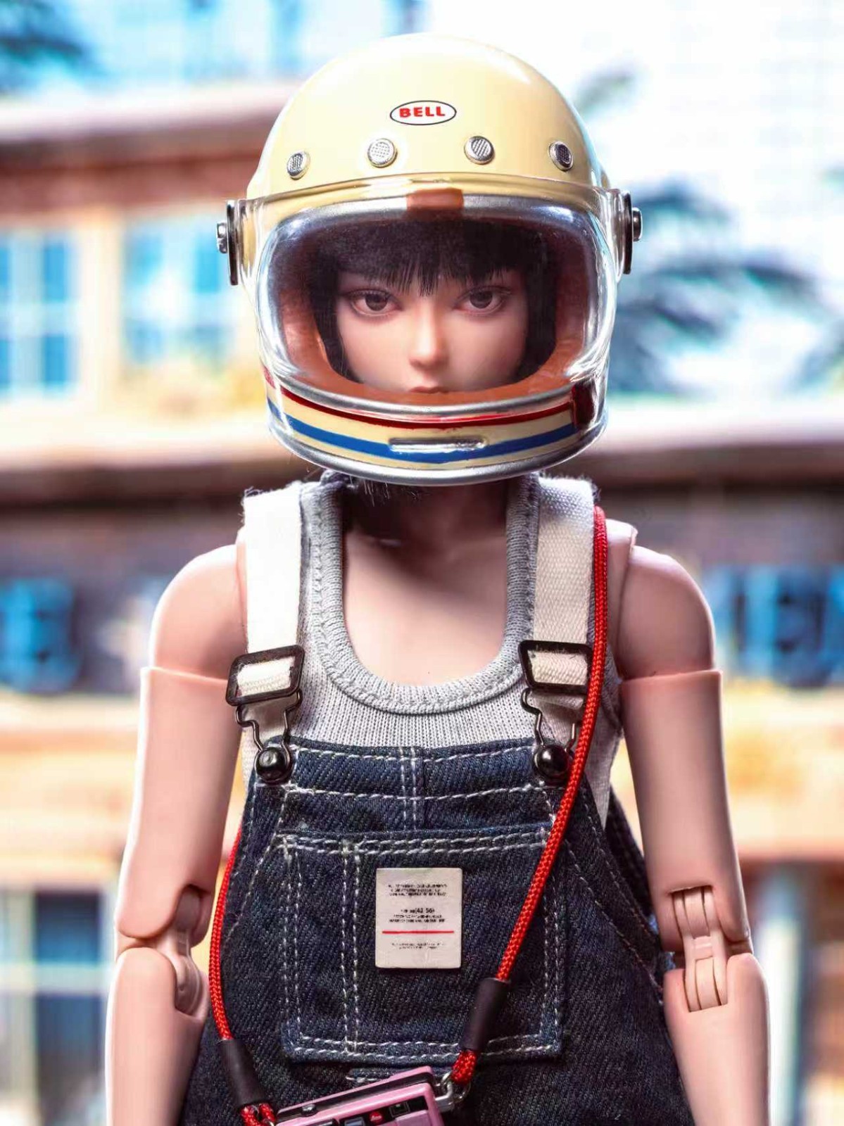 trickyman12 1/6 scale accessories Motorcycle helmet+Rider gloves