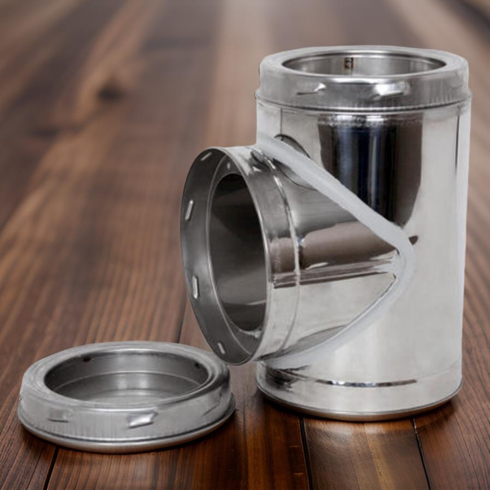 6" ID Class A Double Wall Tee & Plug Insulated Stove Pipe Fuel Applications NEW