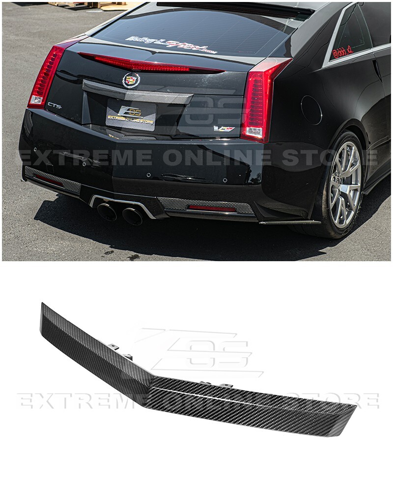 For 09-15 Cadillac CTS-V Coupe CARBON FIBER Rear Deck Lid Applique Trunk Insert