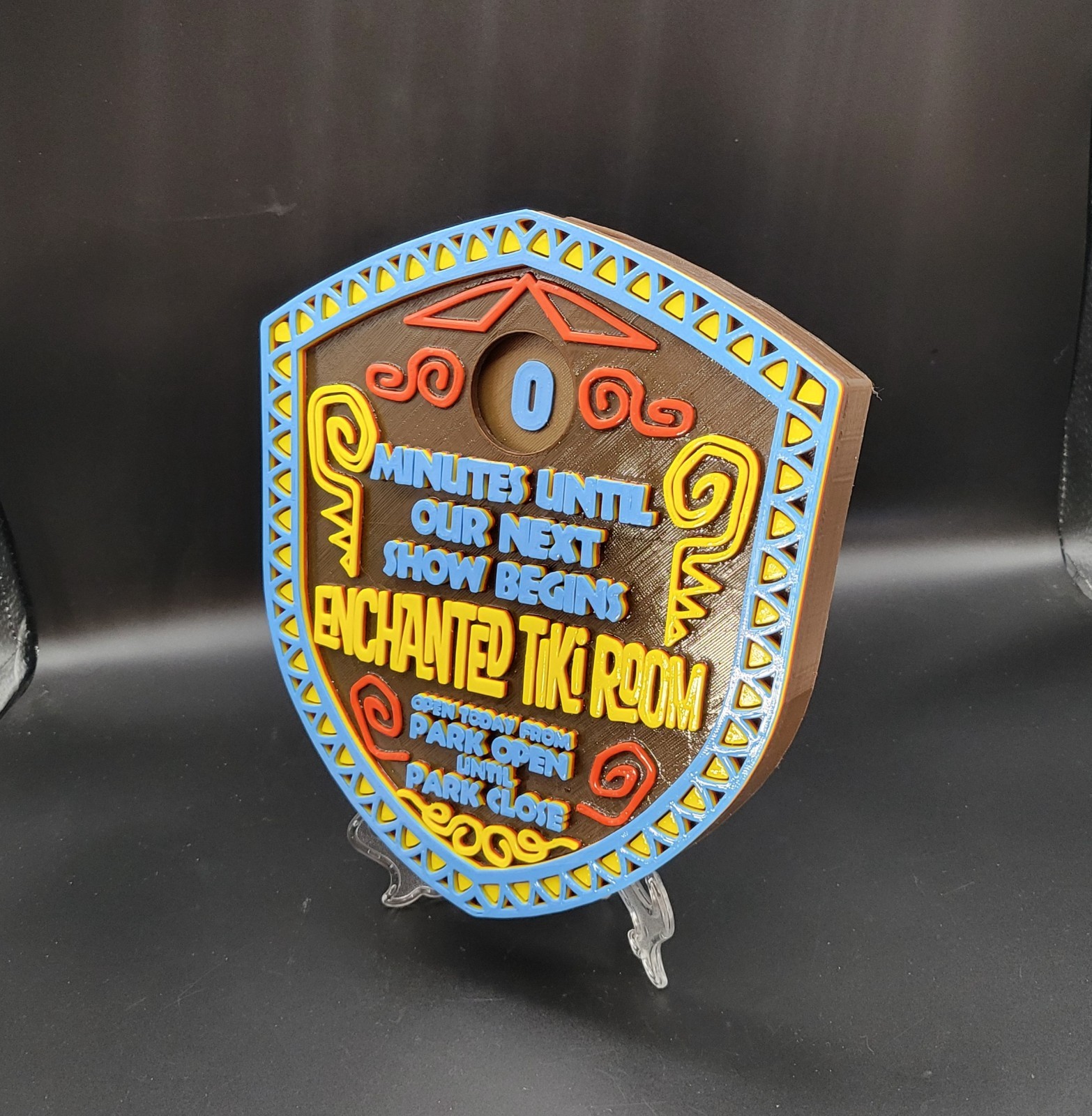 10 x 9.5 inch Enchanted Tiki Room Next Show Sign Adventureland Replica Plaque