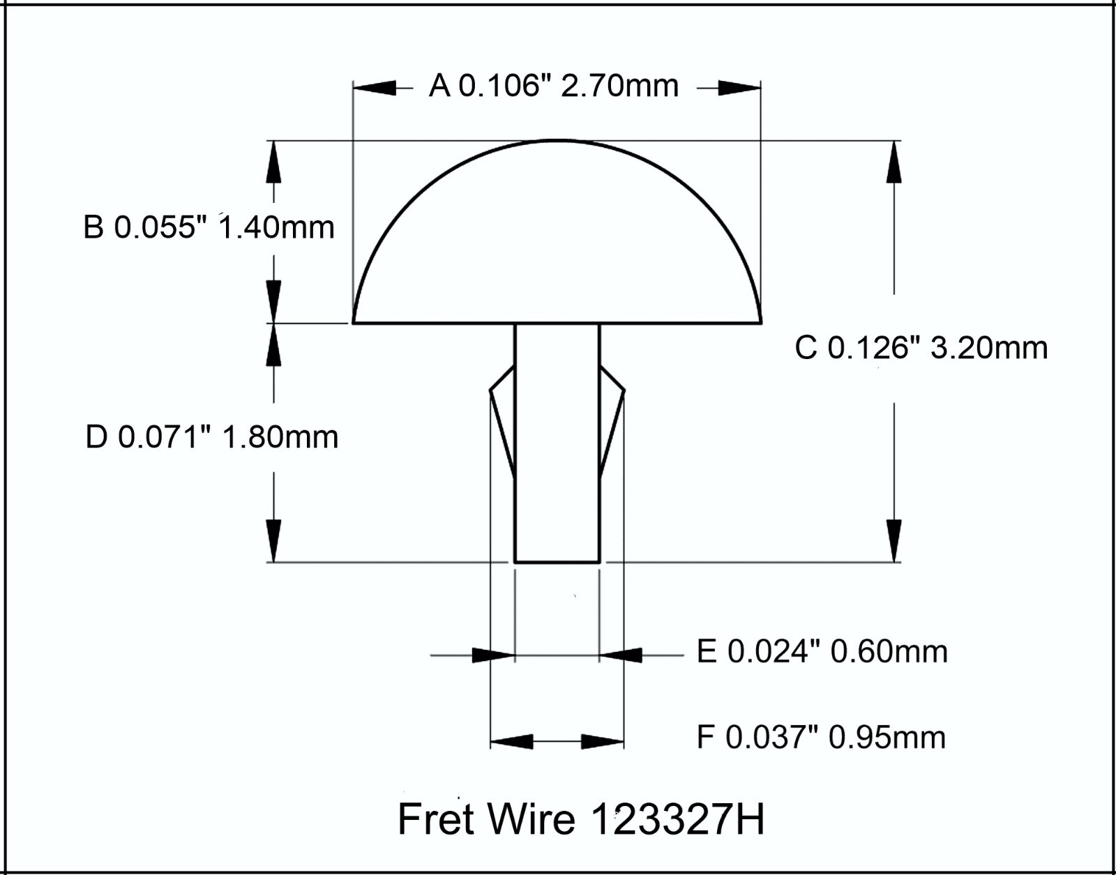 Fret Wire Pre Cut Medium Tall Acoustic Electric Nickel Silver 24 Pack 123327H