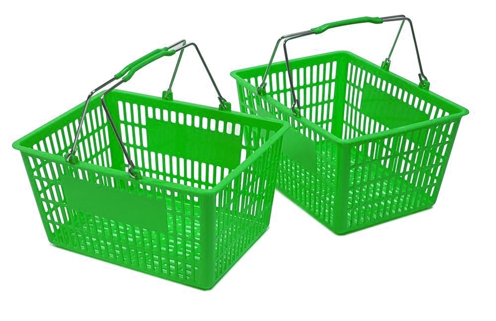 NEW Shopping Basket Set set of 2 Green