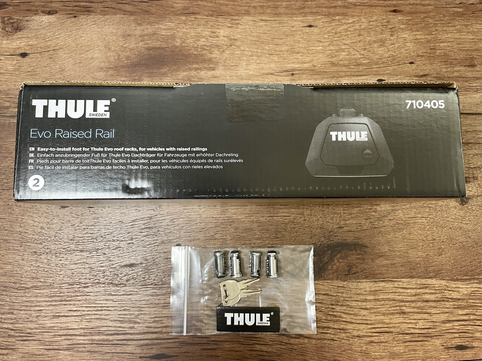 Thule Evo Raised Rail Foot Pack 710405 + Thule Metal Locks (Free $74.95 Value)