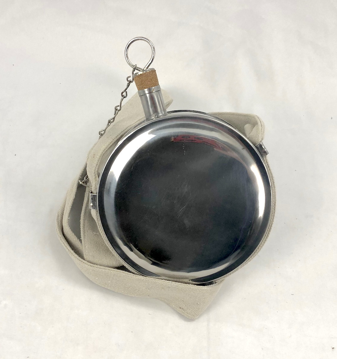 Mexican War & Civil War Stainless Steel Drum Canteen