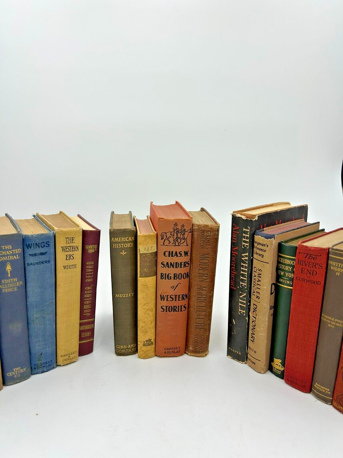Vintage Book Lot of 5 Old Antiquarian Rare Decoration Hardcover Books