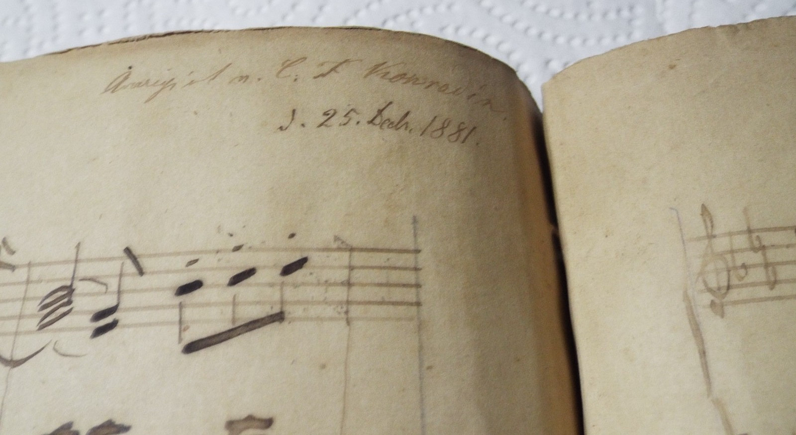 ANTIQUE 1800s HANDWRITTEN SHEET MUSIC WITH SIGNATURES GERMAN COMPOSERS READ!!!!