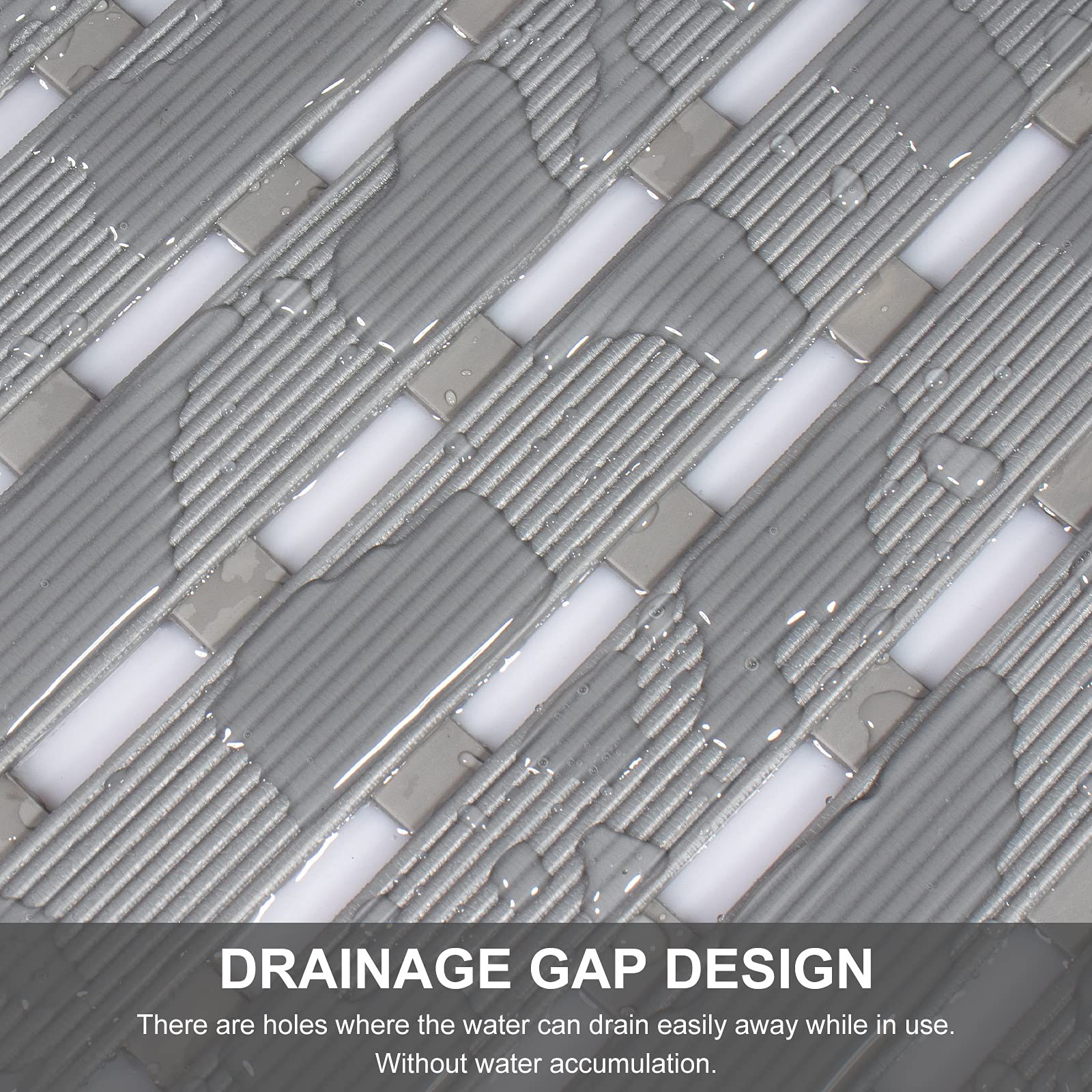 Non Slip Bath Mat Quick Drain Shower Floor Mat Colorful Bathtub Mat Slatted Duck