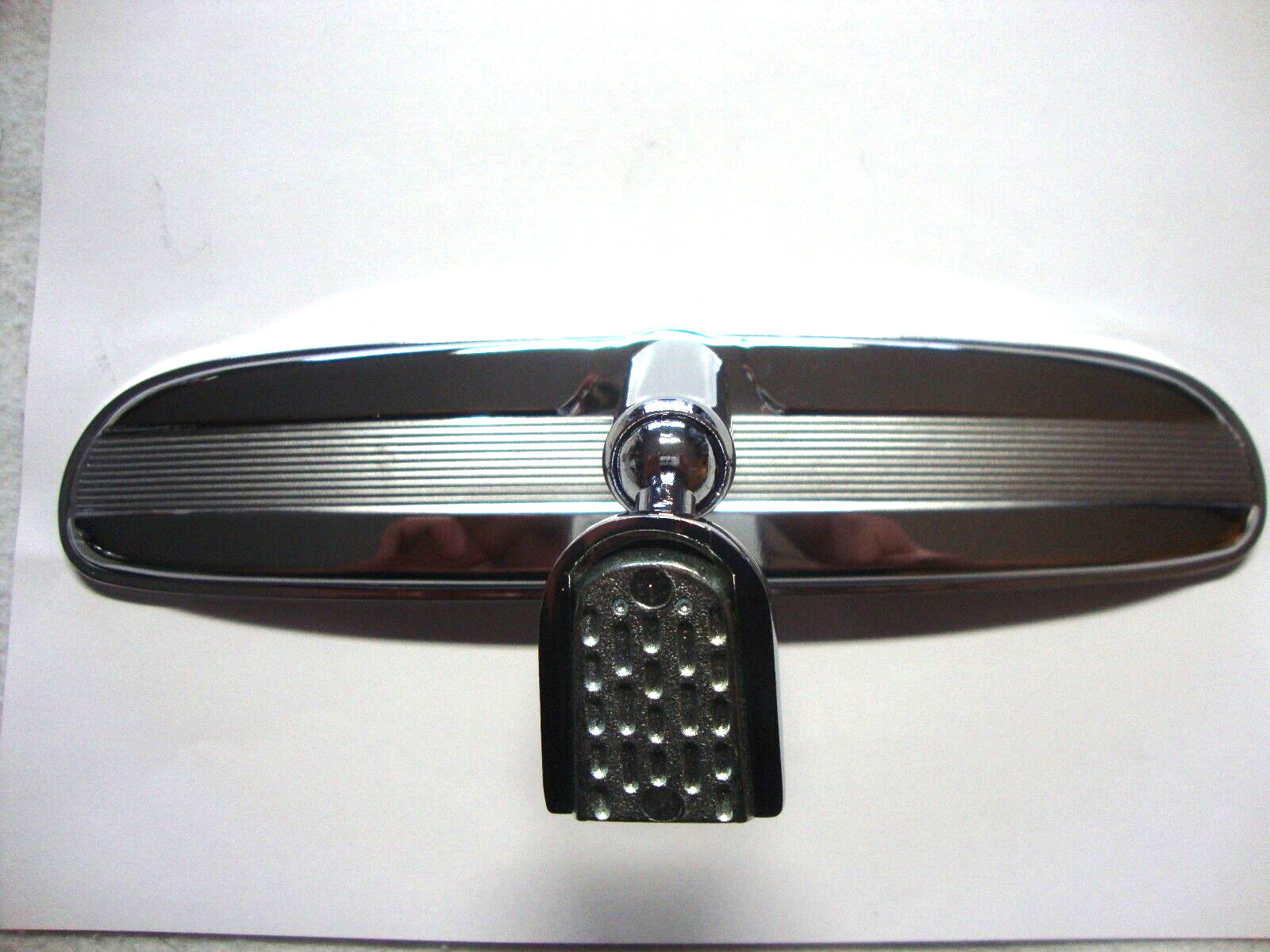 CHROME REAR VIEW MIRROR DAY NIGHT UNIVERSAL WINDSHIELD MOUNT HOT ROD CAR #6065X