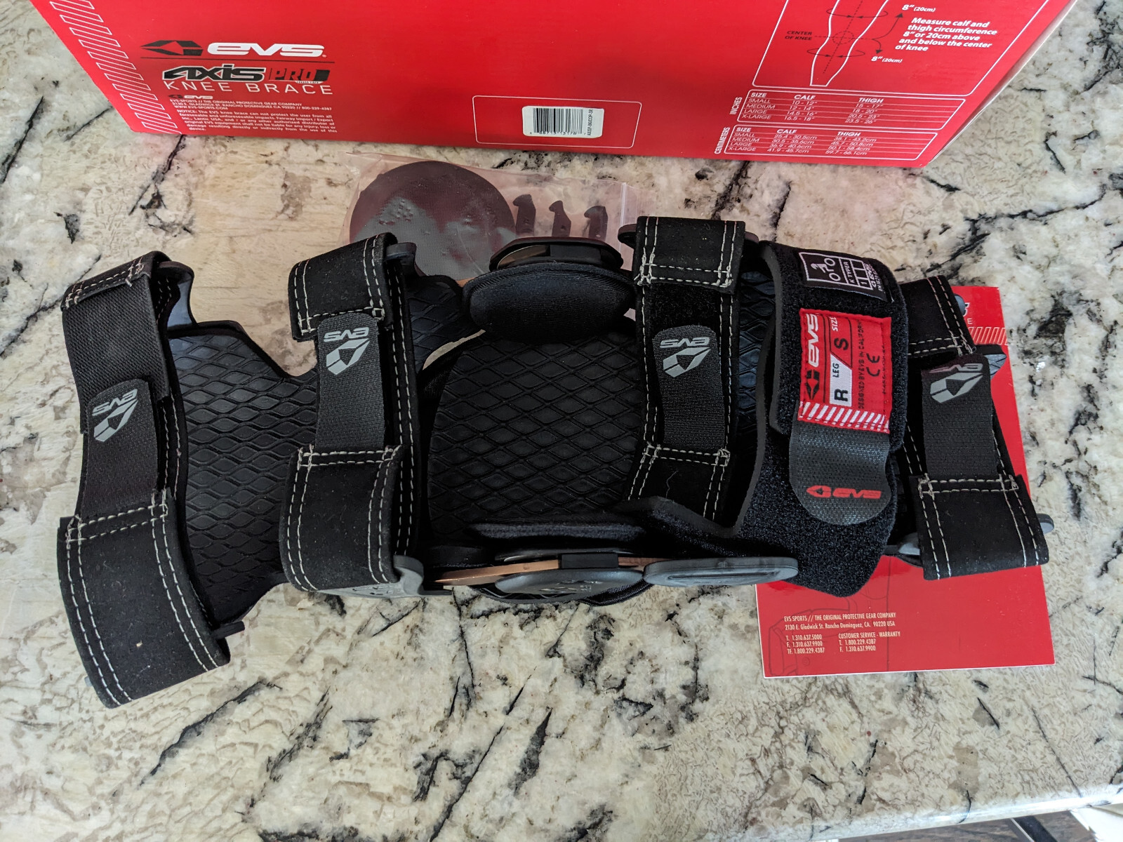 New EVS Sports Unisex-Adult Axis Pro Knee Brace Single Black/Copper Small Right