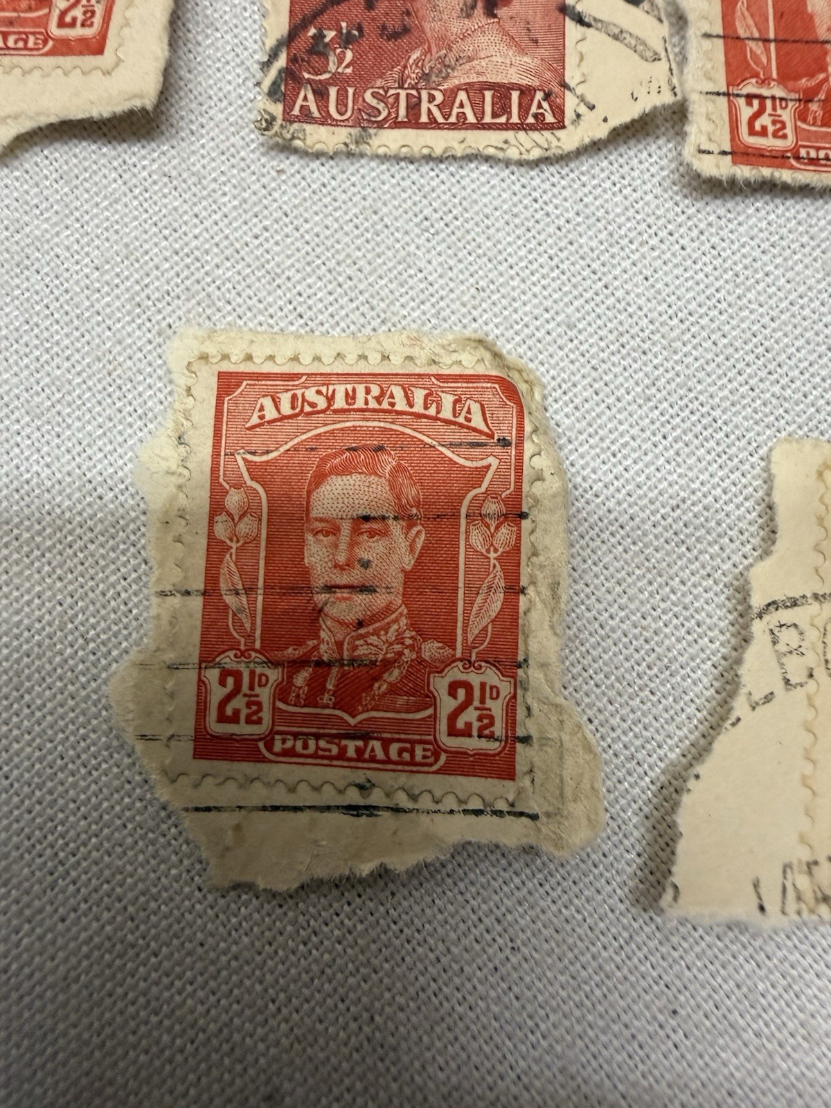 Vintage Australia Royalty Stamp Collection Lot 80+ Used 50s-60s, Queen Elizabeth