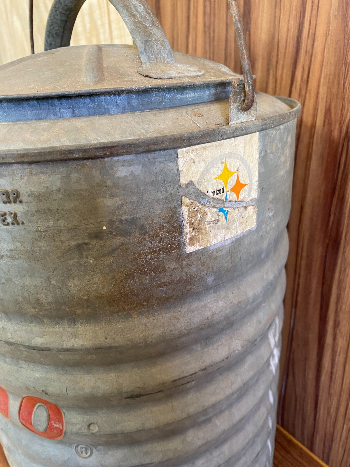 WOW NO SPOUT RARE Igloo Galvanized Metal 3 Gallon Vtg Cooler Water Dispenser Jug