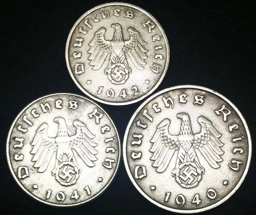 WWII Germany 1 Rp, 5 Rp, 10 Rp Zinc Coins 1940-1944 – A Piece of Wartime History