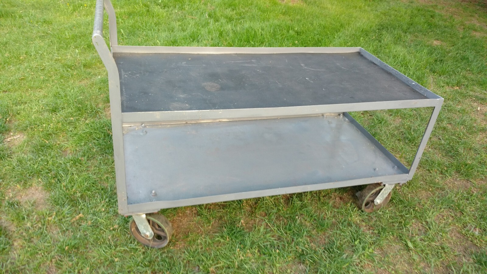 Heavy Duty Steel Welded Service Cart Two Shelf ,1200 Lb. Capacity, 60"L x 30"W