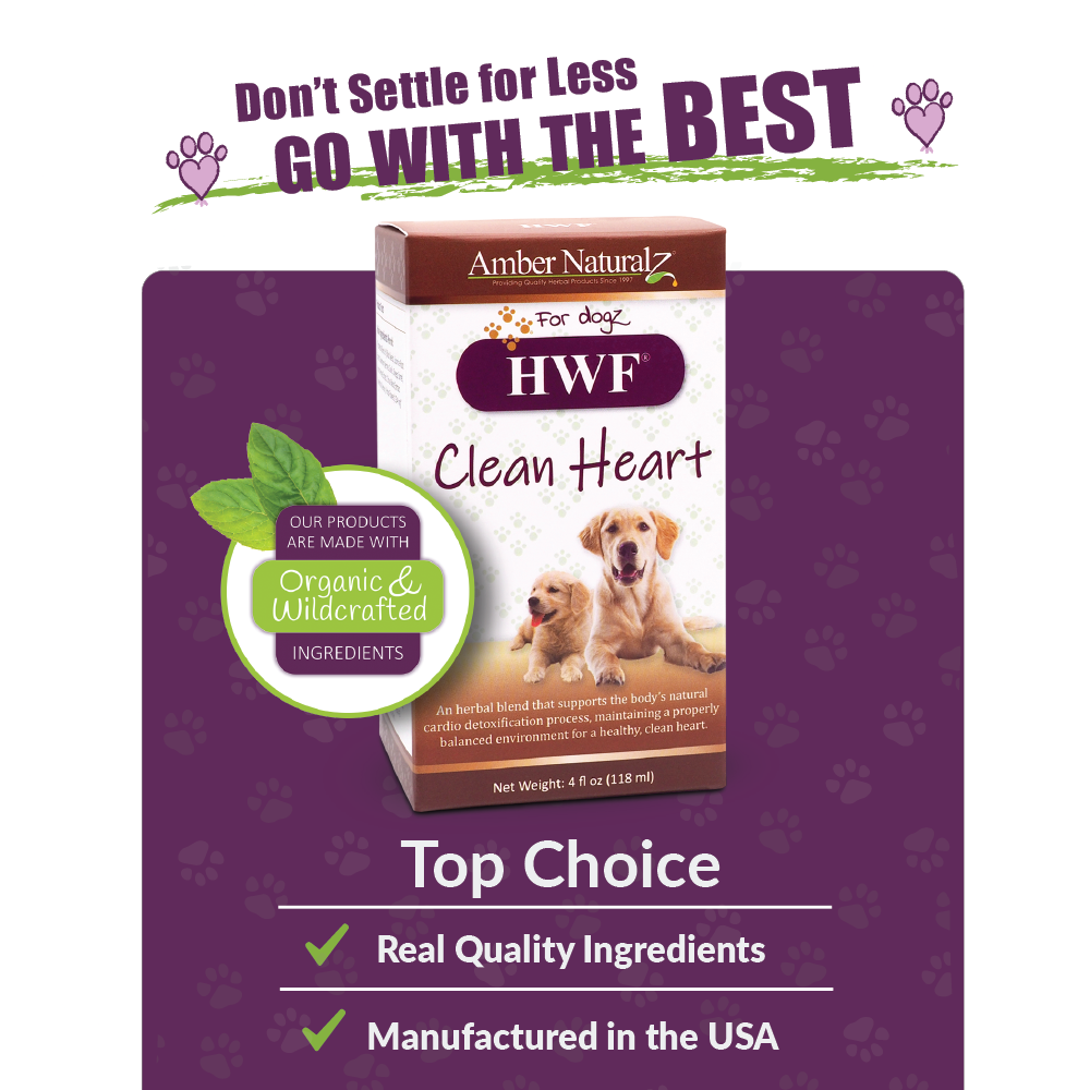Amber Naturalz HWF - Organic "Clean Heart" Detox 4 Dogs - 4 oz