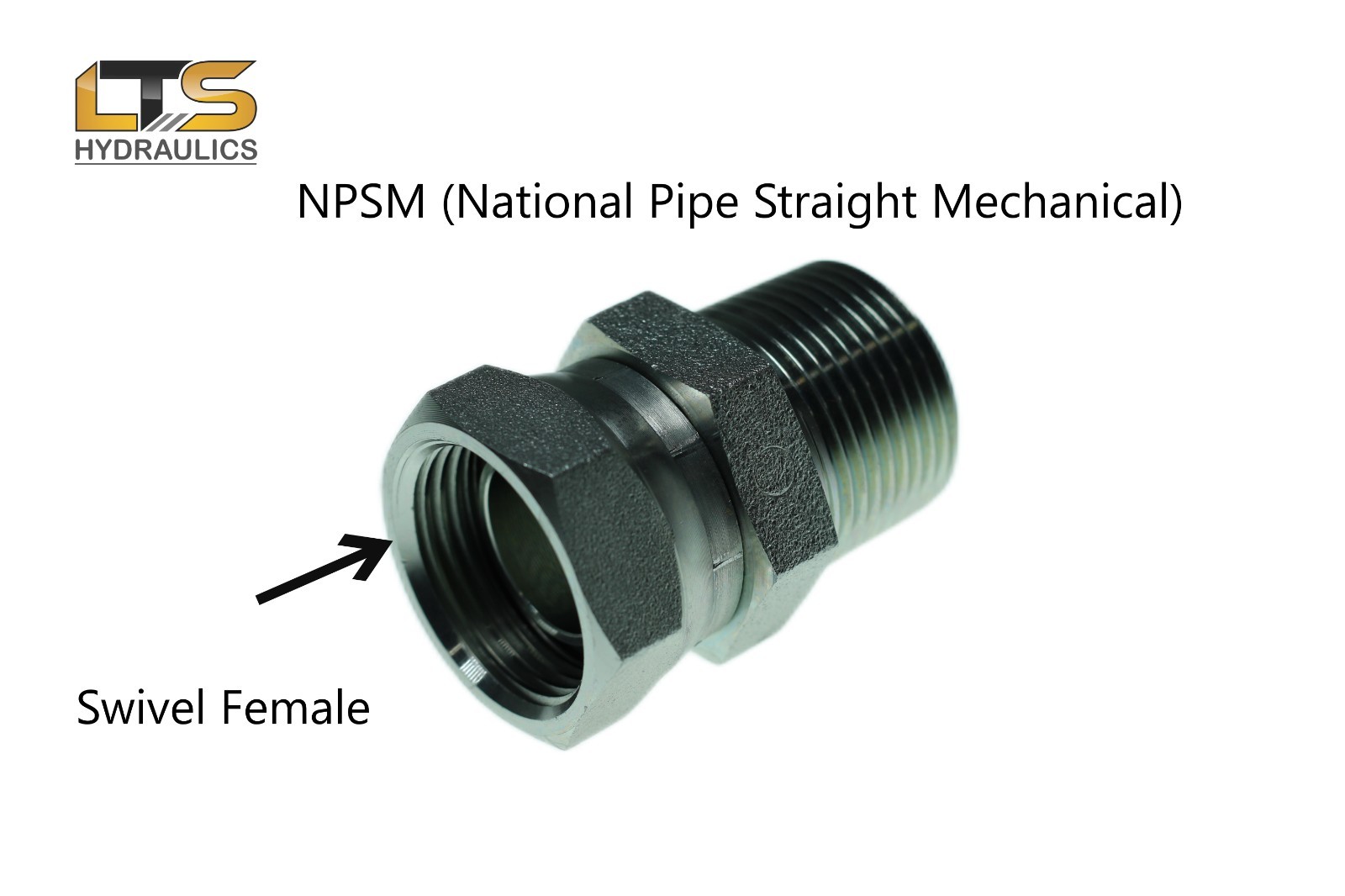 1404 Male Pipe NPT x Female Swivel Pipe NPSM Fitting, New