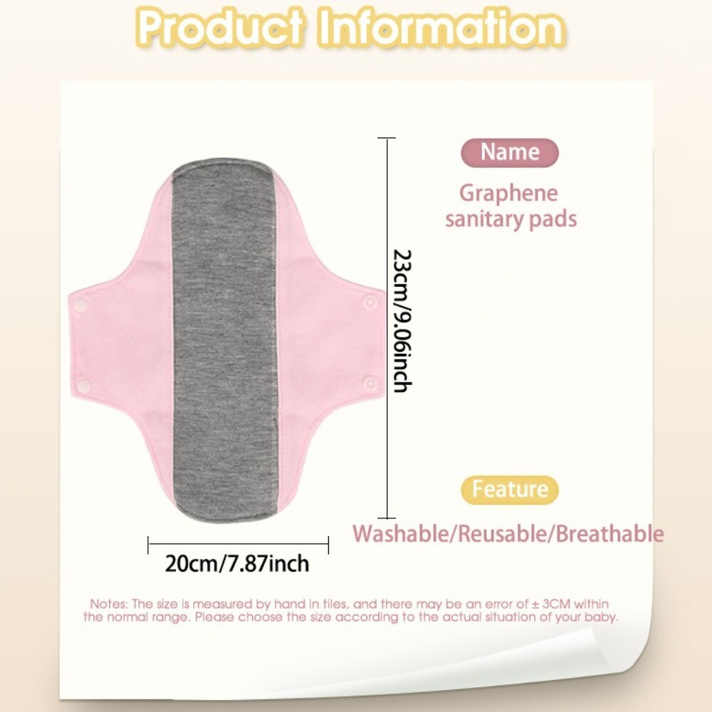 6Pcs Reusable Panty Liner Nursing Pad for Women Washable Menstrual Cloth Pads