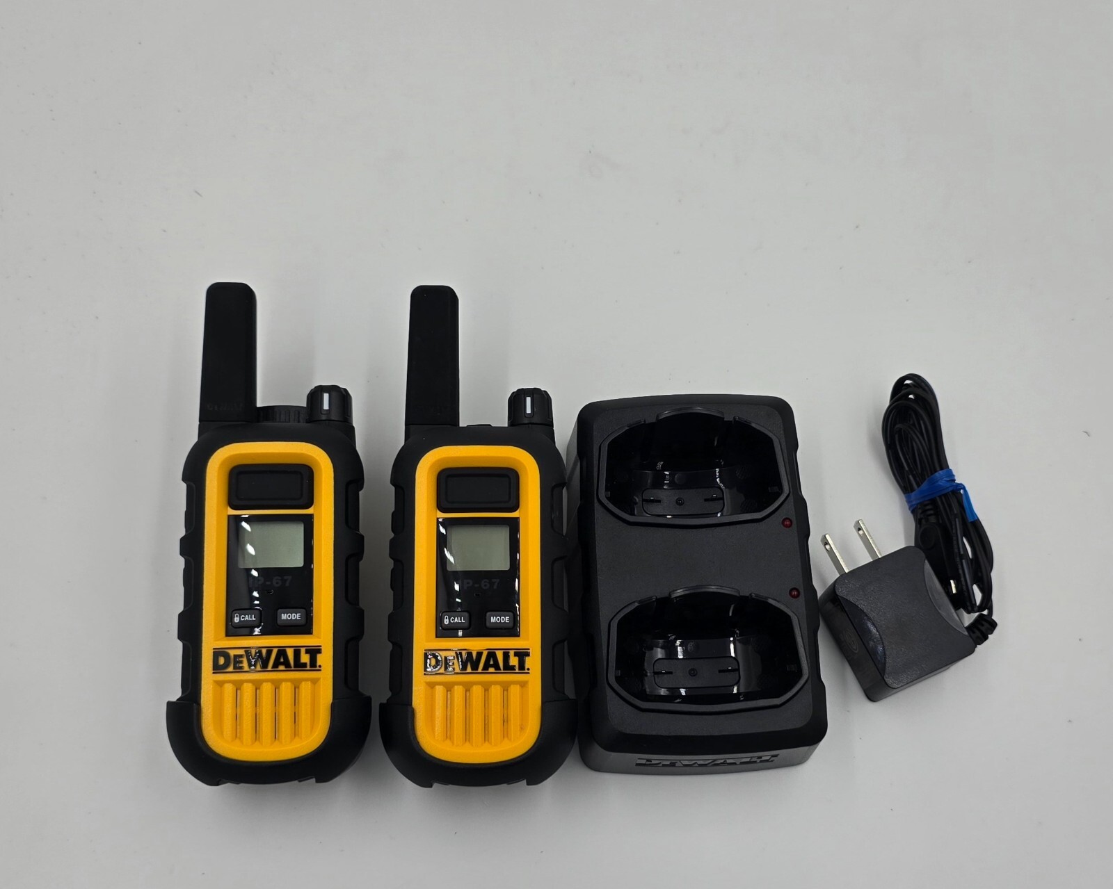 Gently used DEWALT DXFRS300 Two Way UHF/FM Radio Walkie Talkie - Set of 2
