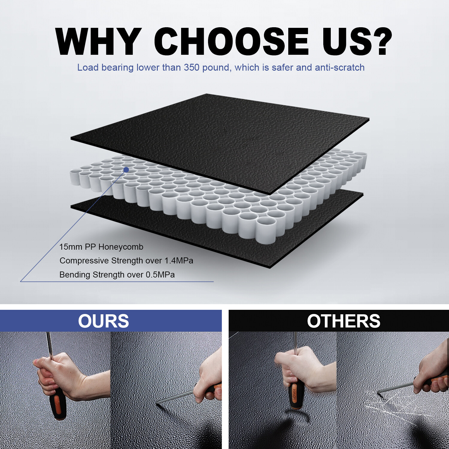 4.5ft 4.6ft Tri-Fold Hard Tonneau Cover For 2022-2025 Ford Maverick Truck Bed