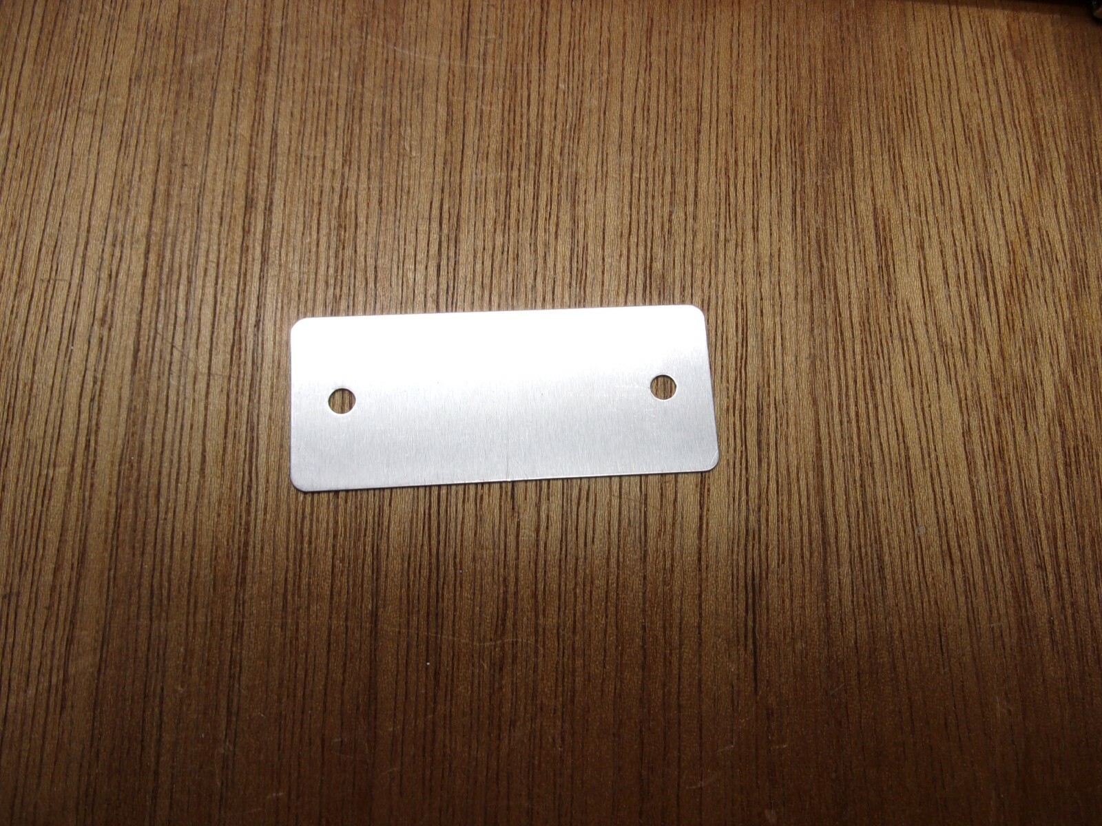 (Qty.4) Hallowell Locker Number Plate Aluminum 1" X 2-3/8" & Plastic Rivets