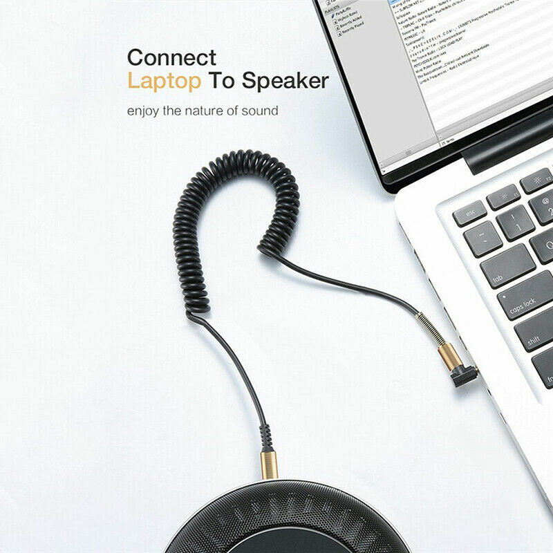 3.5mm Male to Male AUX Cable Cord L-Shaped Right Angle Car Audio Headphone Jack