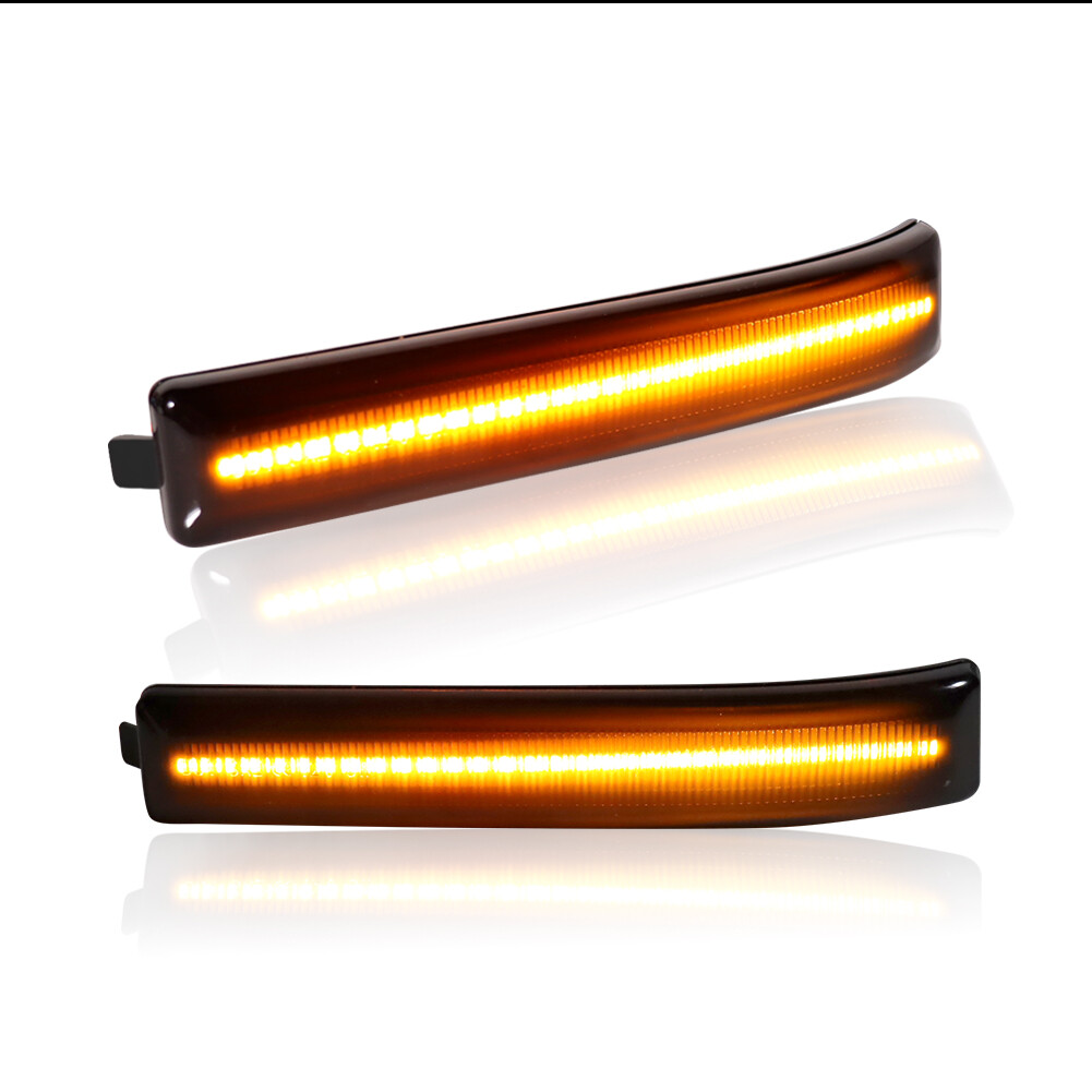 For 09-14 Ford F-150 Smoked LED Side Mirror Turn Signal Marker Reflector Lights