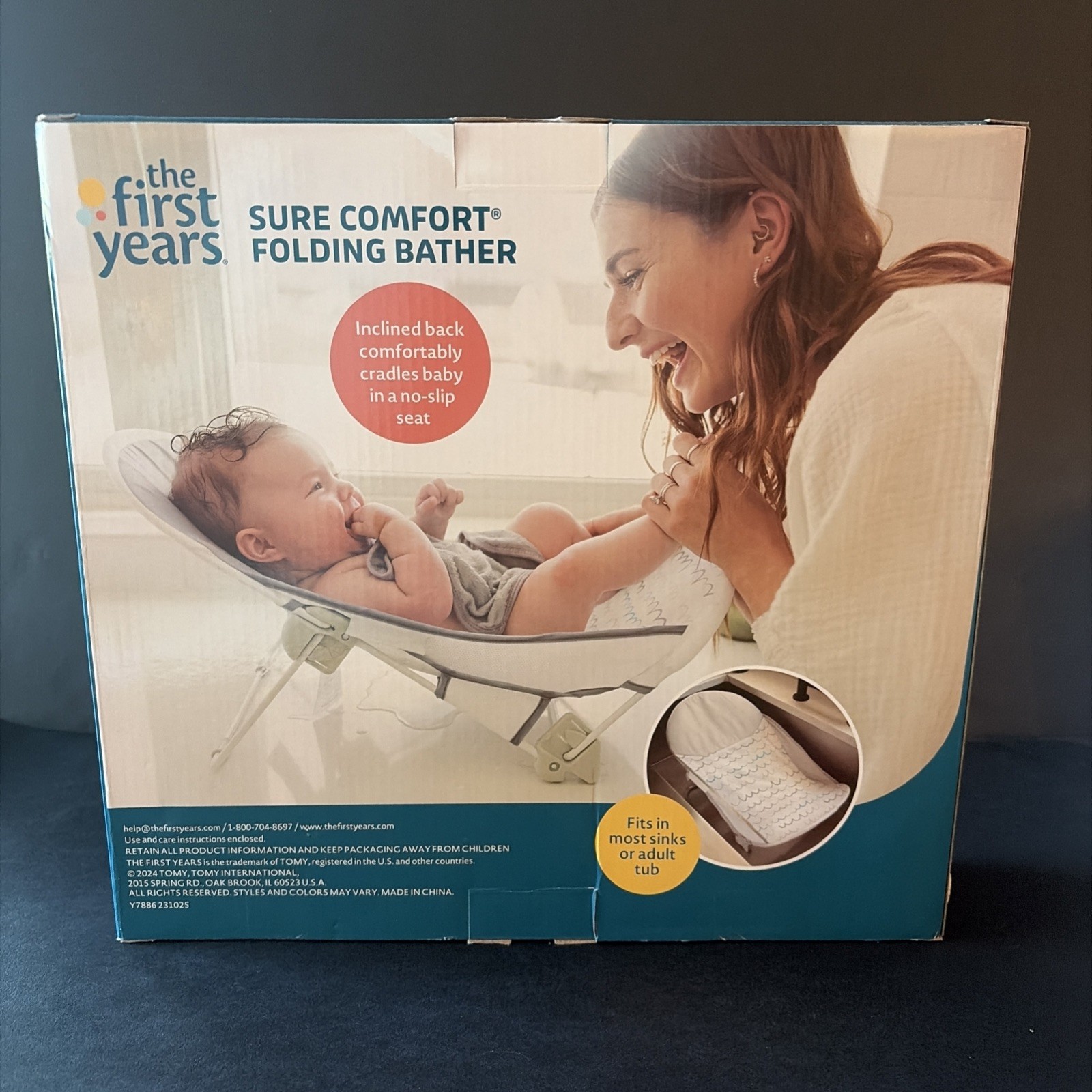 Brand New The First Years Sure Comfort Folding Bather Baby Bath Seat Birth-15lbs
