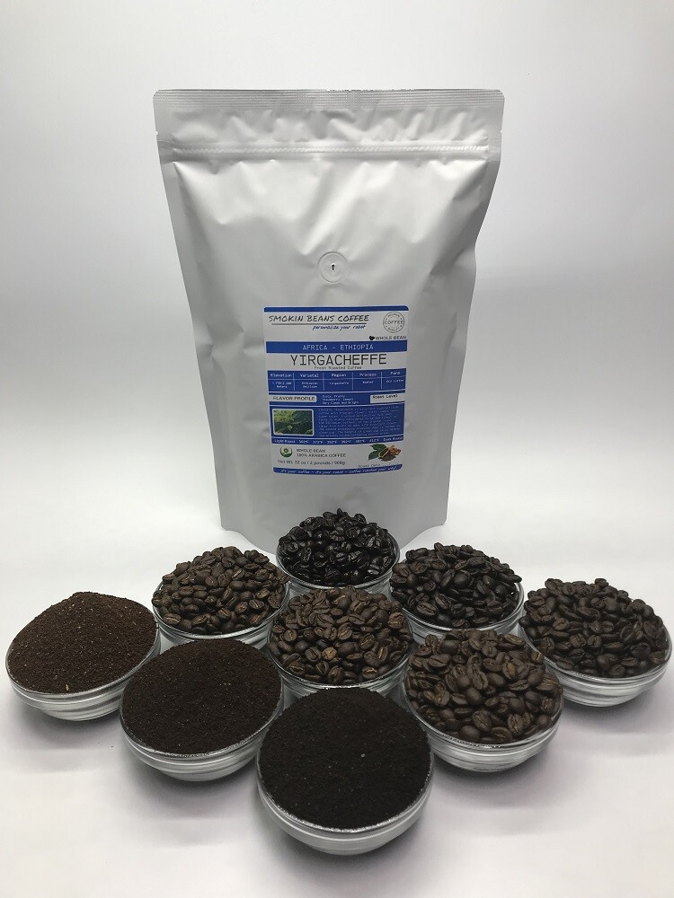 8oz/5lb - Ethiopia Yirgacheffe – African – Premium Fresh Roasted To Order Coffee