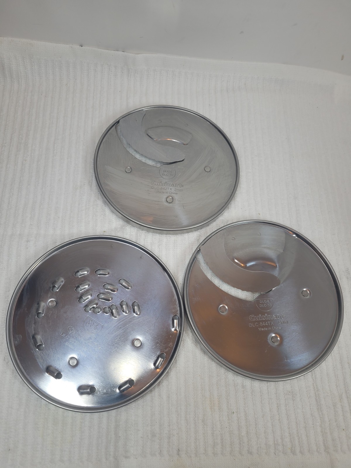 Cuisinart DLC-842TX 2mm & DLC-844TX 4mm Slicing Discs + DLC-837TX Medium Shred