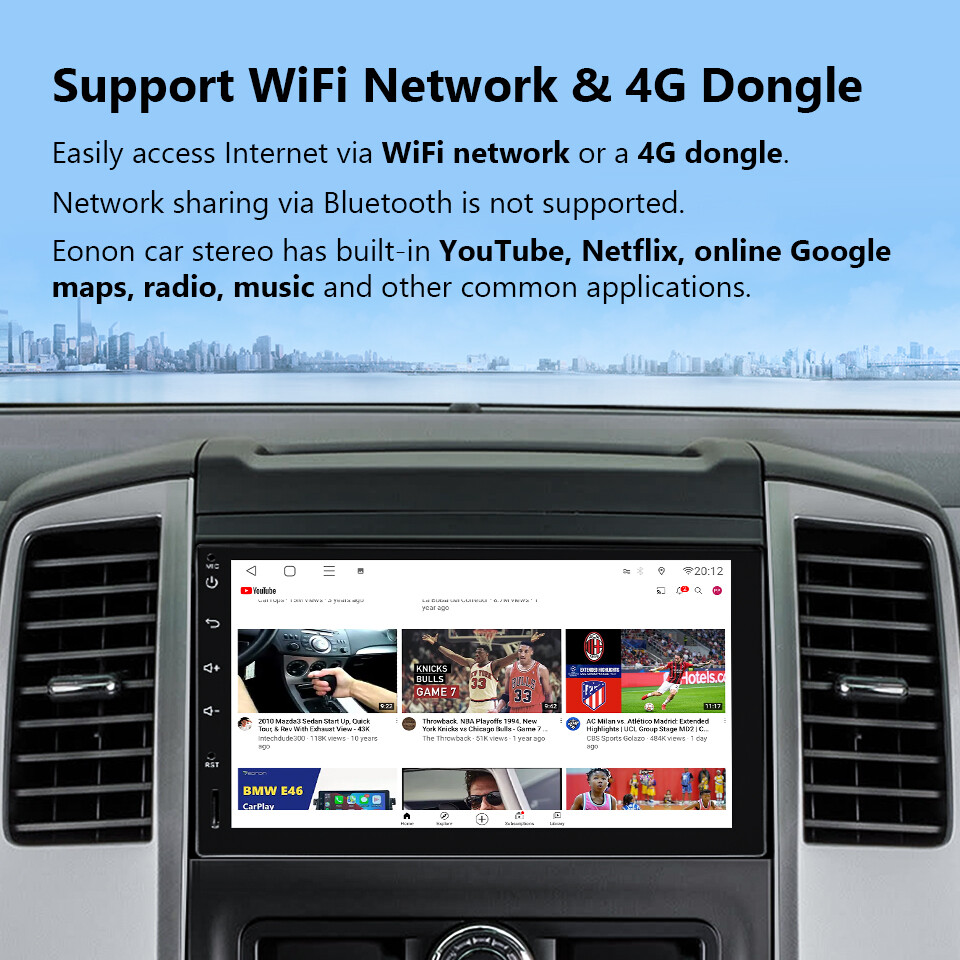 Eonon Q04SE 7" Car Stereo Radio Double 2 DIN 8-Core Android Auto 10 GPS CarPlay