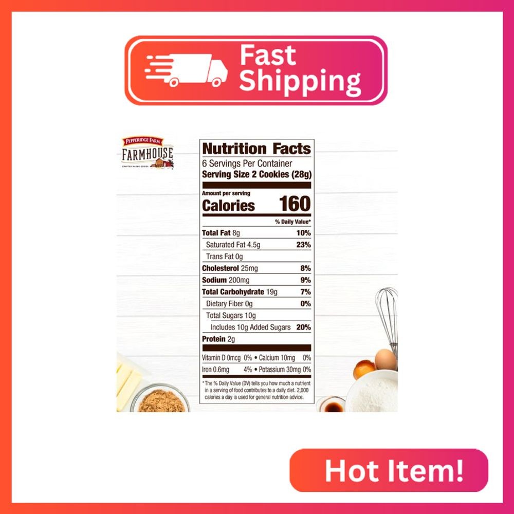 Pepperidge Farm Farmhouse Thin & Crispy Butter Pecan Cookies, 5.9 oz. Bag