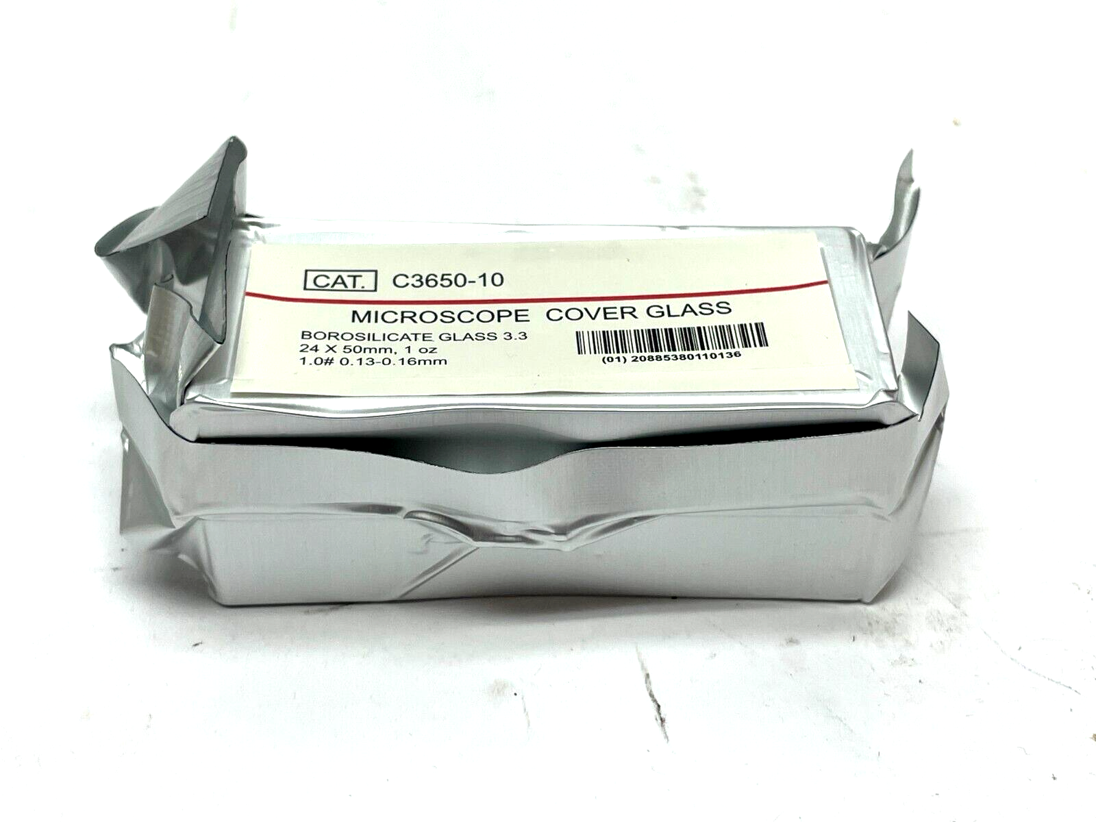 Microscope Cover Glass C3650-10 Borosilicate Glass 24 x 50mm