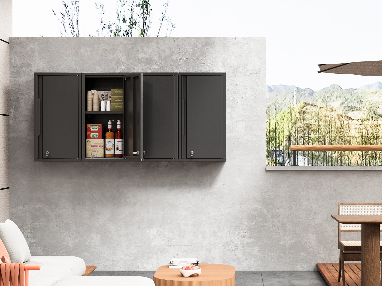 Metal Storage Cabinet,wall Cabinet Garage Cabinet W/ Pegboard Cabinet Tool Boxes