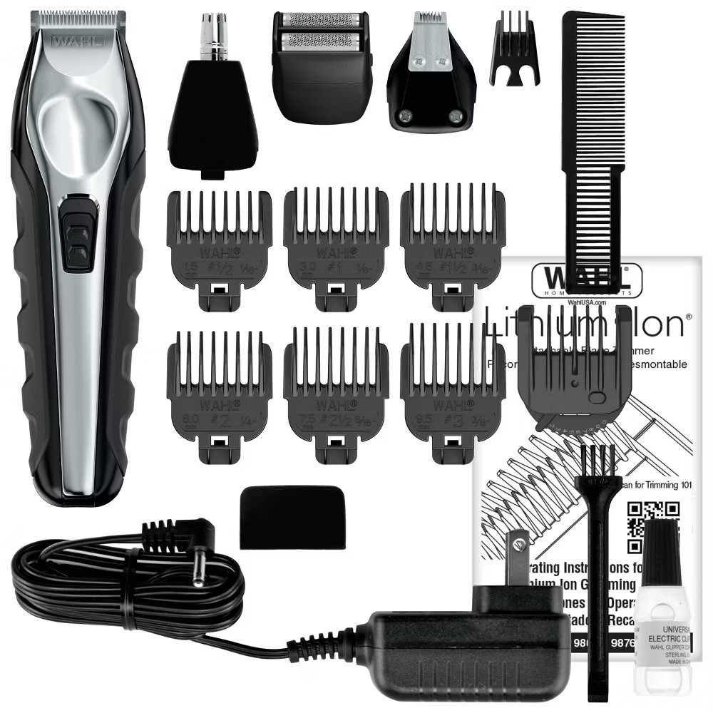 Wahl Lithium Ion Multi-Groomer Men's Beard, Facial & Total Body Groomer -