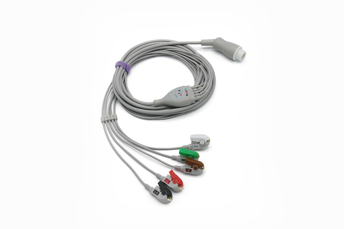 Philips 12 pin 5 Leads Grabber ECG EKG Cable - Same Day Shipping