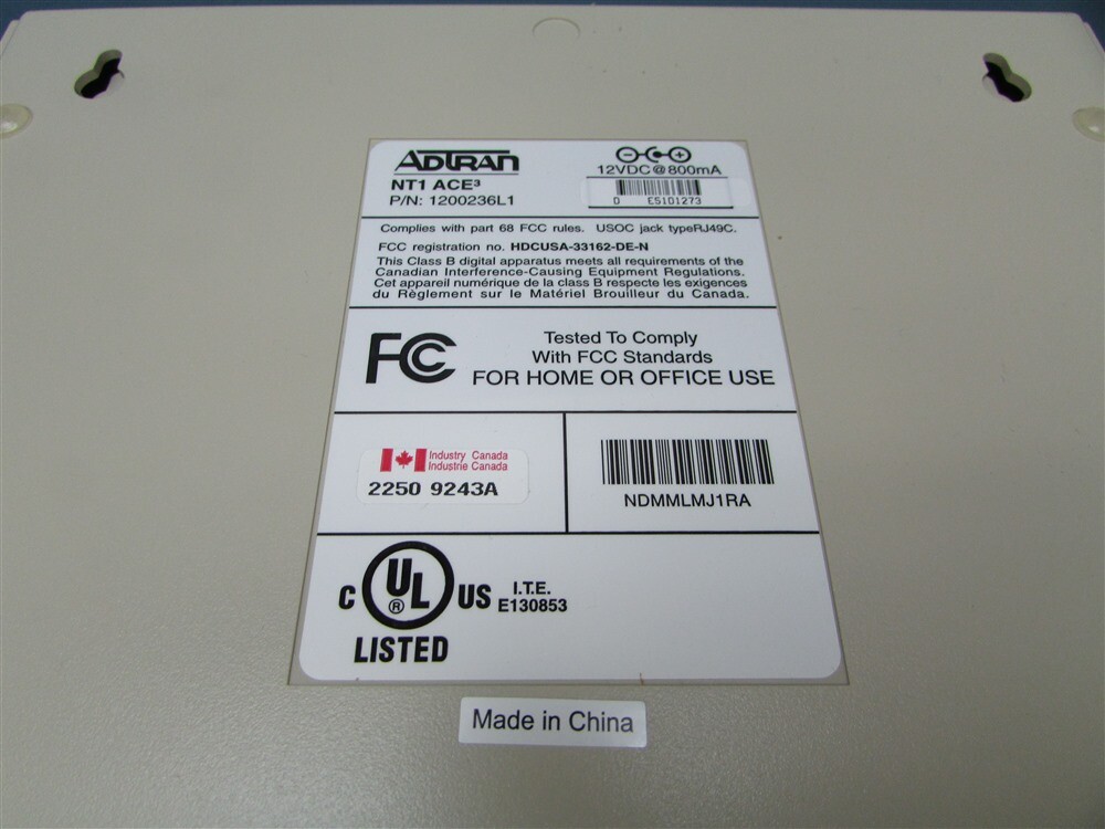 Used AdTran NT1 ACE3 with Power Supply