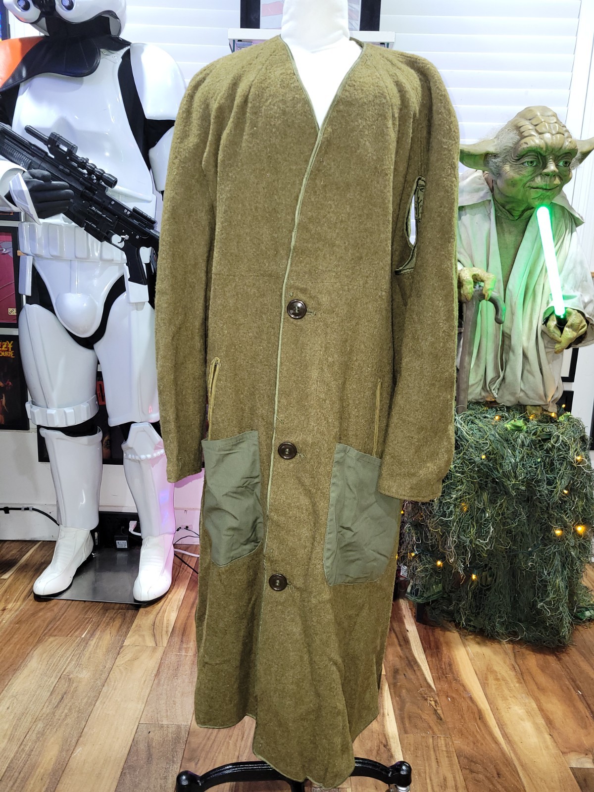 VINTAGE US Army WOOL LINER for TRENCH COAT OVERCOAT MEDIUM LONG