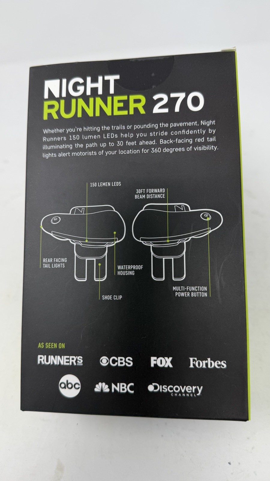 Night Runner New 270 Shoe Lights Rechargeable LED Flashlight Run Walk Nighttime