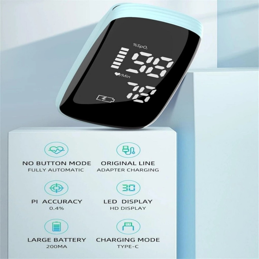 2025 upgraded Blood oxygen level, heart rate monitor, finger clip pulse monitor